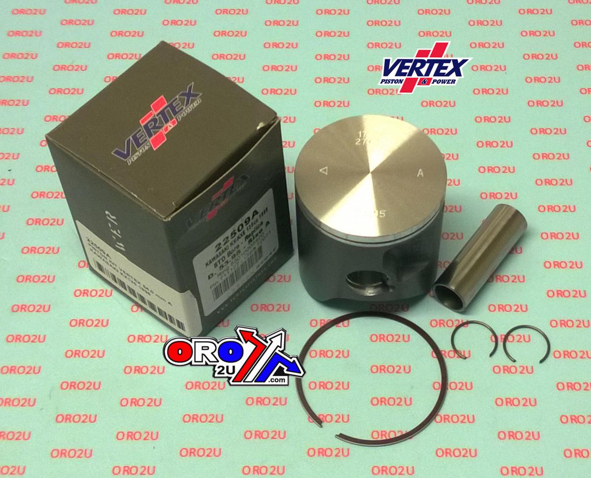PISTON KIT VERTEX 55.0 KAWASAKI KX/KXE 125 1998, VERTEX 22509100 OS +1.00