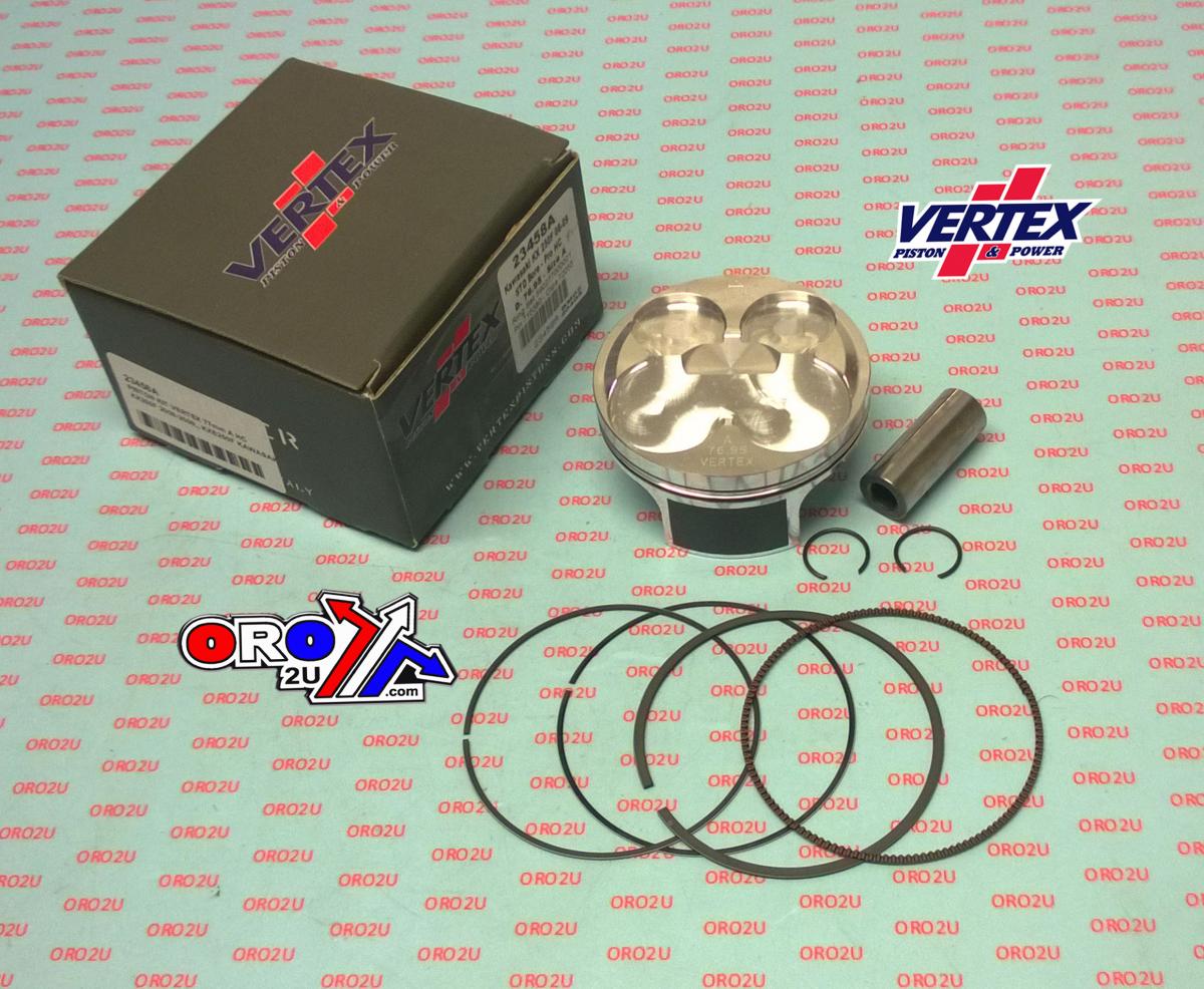 PISTON KIT VERTEX 77.0 B HC KAW KX/KXE 250 08-09, VERTEX 23458B HC COMPR 13,9:1
