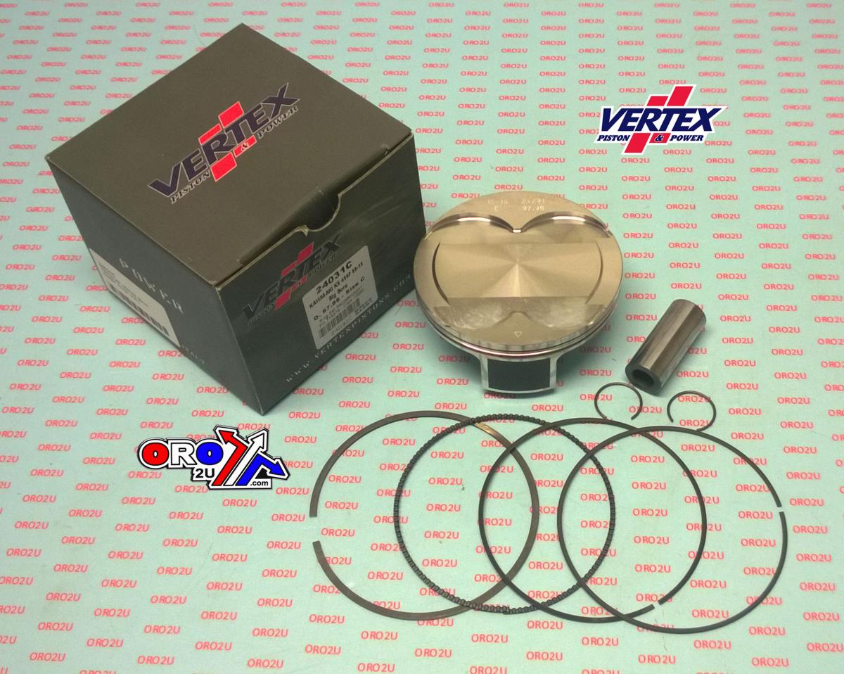 PISTON KIT VERTEX 98.0 A KAWASAKI KX 450 09-15, VERTEX 24031A OS+2:00 BIG BORE COMPR 12,5:1