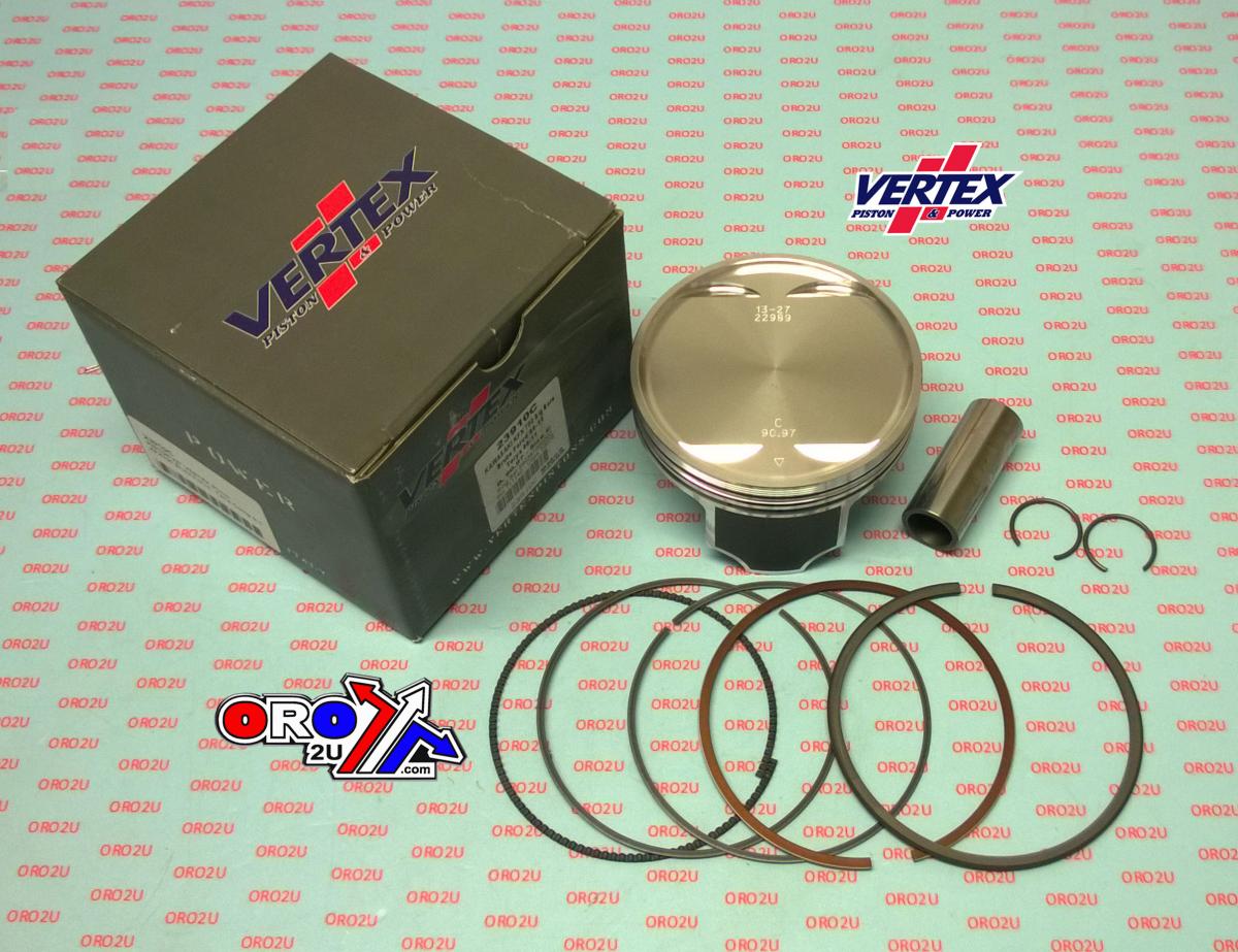 PISTON KIT VERTEX 91.0 B KAWASAKI KFX 750 05-14 BIG BORE, VERTEX 23910B OS+6:00 BRUTE FORCE/TERIX COMPR 9:1