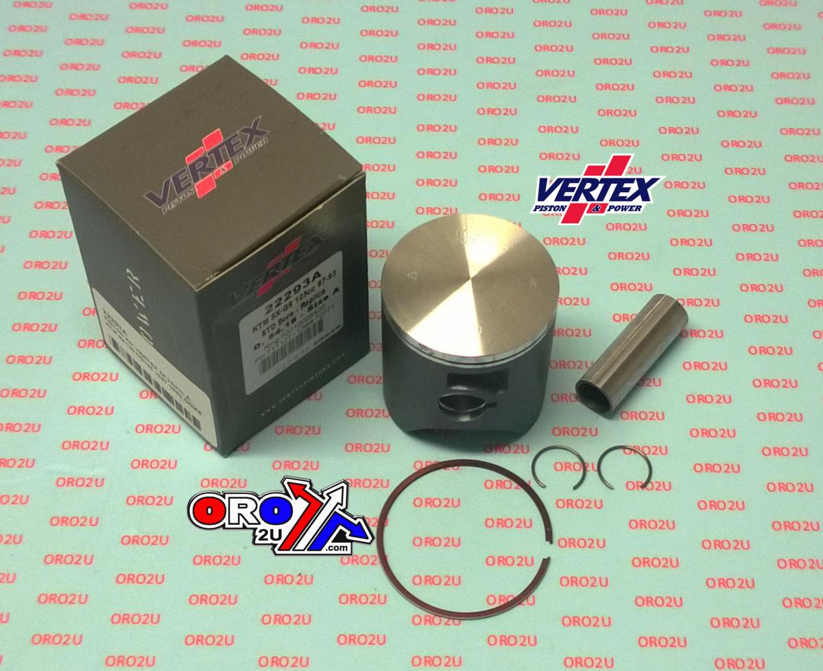 PISTON KIT VERTEX 54.25 B KTM SX/GS 125 87-93 DOME, VERTEX 22293B