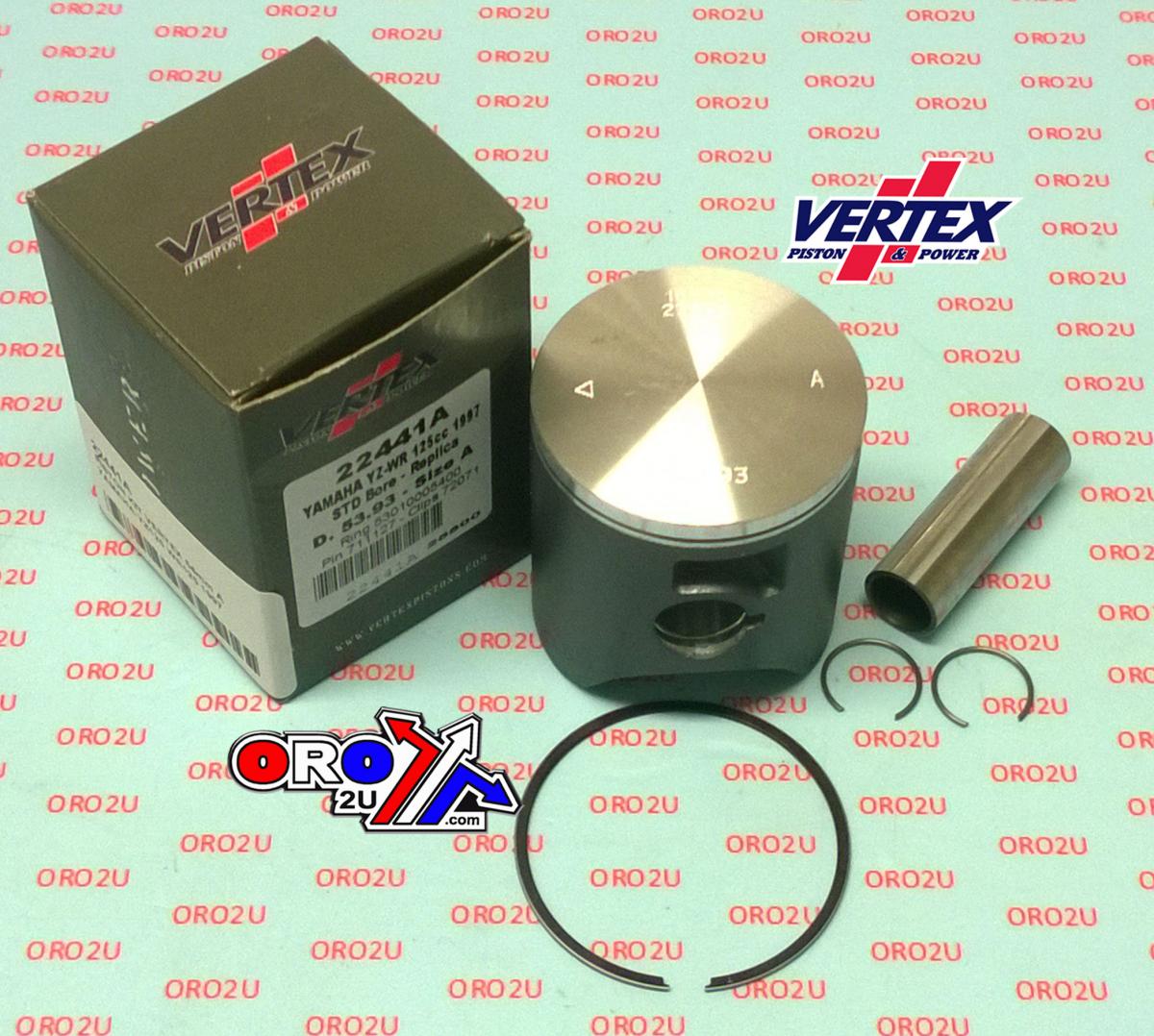 PISTON KIT VERTEX 54.0 A YAMAHA YZ/WR 125 1997, VERTEX 22441A