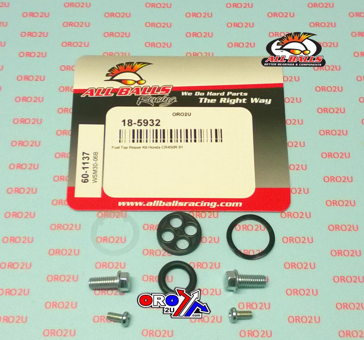 FUEL TAP REPAIR KIT ALLBALLS, ALLBALLS 60-1137 HONDA CR450R 1981