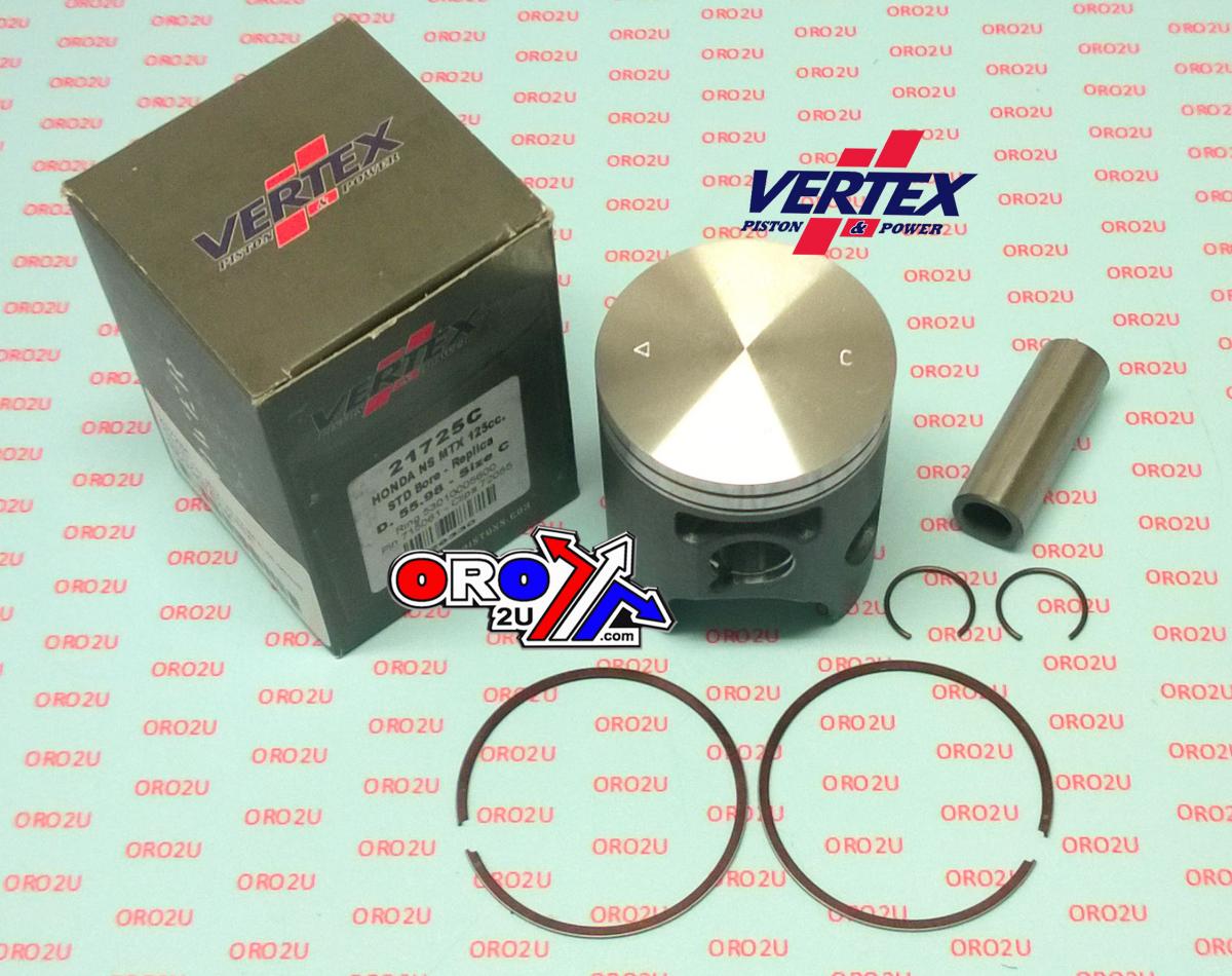 PISTON KIT MTX125 92-94 B 56.00mm, VERTEX 21725B HONDA