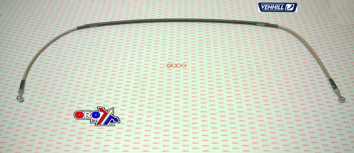 HOSE FRONT BRAKE SILVER / BLK, VENHILL K01-1-044/P-CL