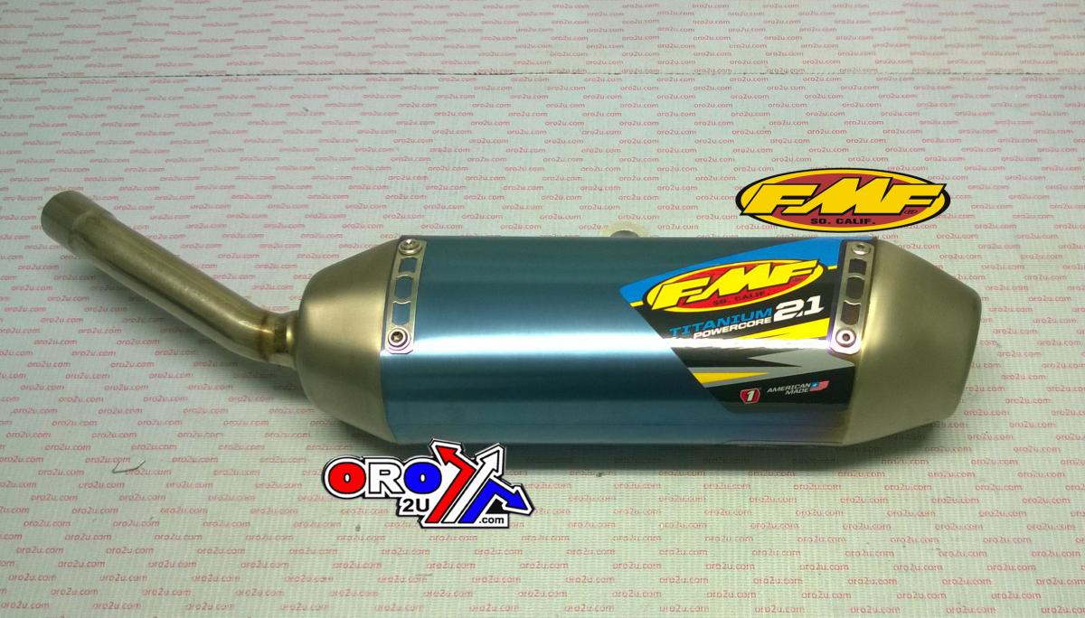 02-21 YZ125 Ti POWERCORE 2.1, FMF 024060 EXHAUST SILENCER, TITANIUM