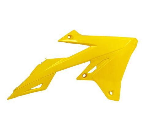 RADIATOR SCOOPS 18-24 RM-Z450, 2019-24 RM-Z250, RTECH YELLOW R-CVRMZGI0018