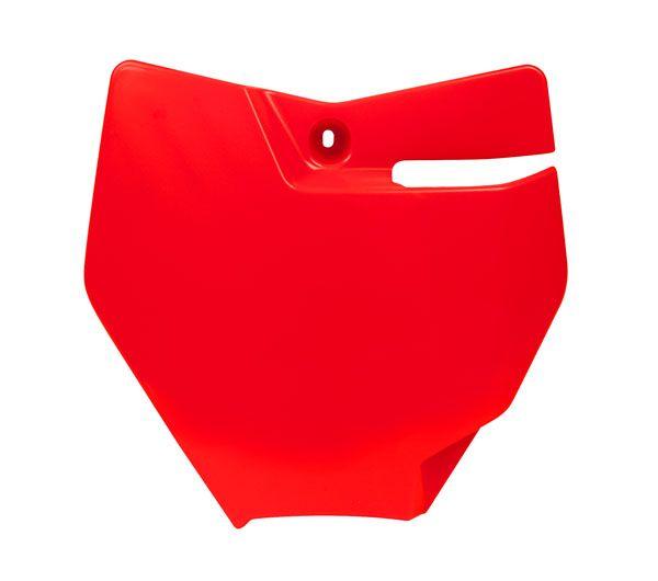 FRONT NUMBER PLATE 18-24 KTM85 SX, NEON ORANGE, RTECH R-TBKTMAN0185, GASGAS MC 85 2021-2024