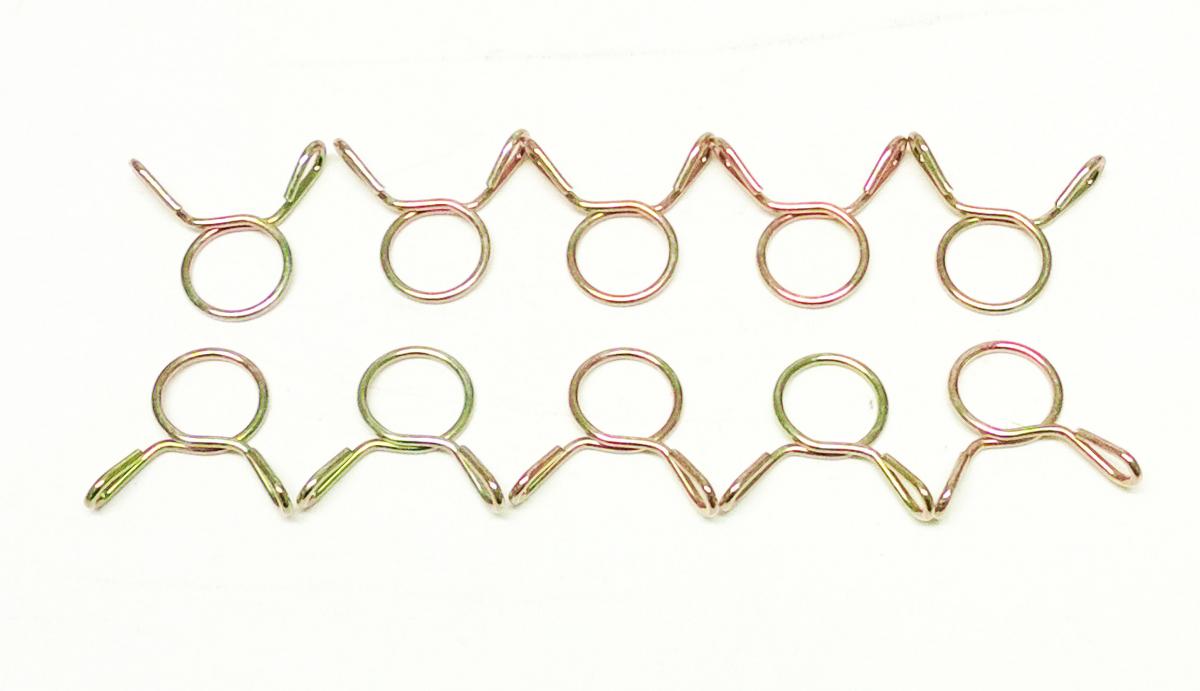 HOSE CLAMP / CLIP ID: 10mm PACK 10, ID RANGE 10MM -12.5MM
