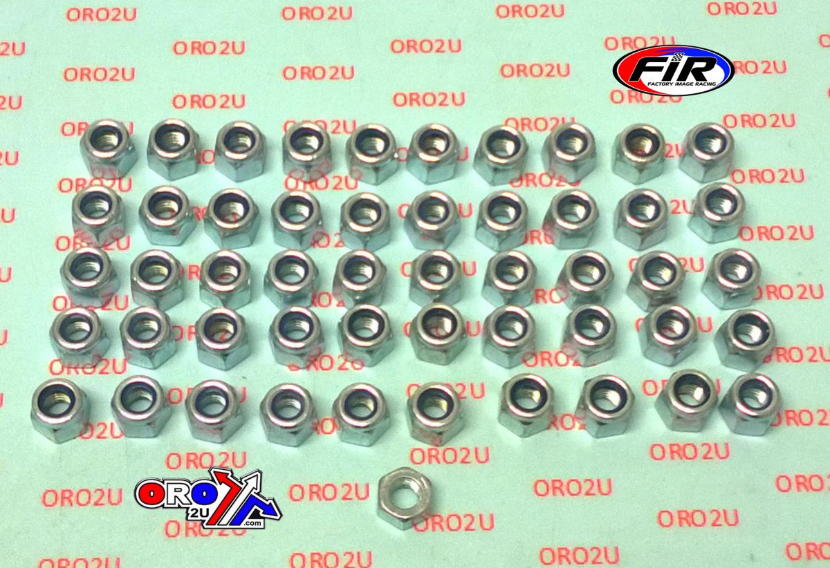 NYLOCK M6 NUT PACK/50, REGULAR8X10mm