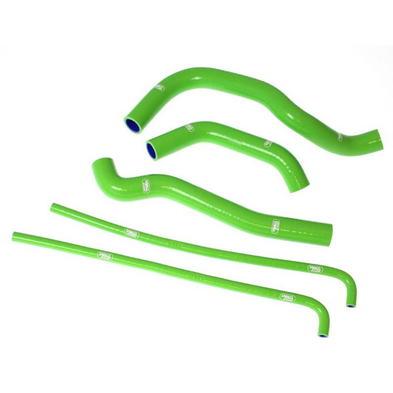 SAMCO HOSE KIT KAWASAKI, 5 PIECE KIT, GREEN, KAW-53 GN