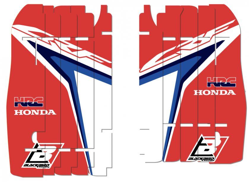 09-12 CRF450 RAD LOUVER DECAL, BLACKBIRD A101R18 TEAM HRC
