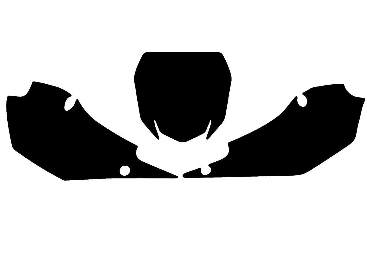 YZF 250/450 YAMAHA PRE CUT, BLACKBIRD 3228/20 BLACK, NUMBER BOARD BACKGROUNDS