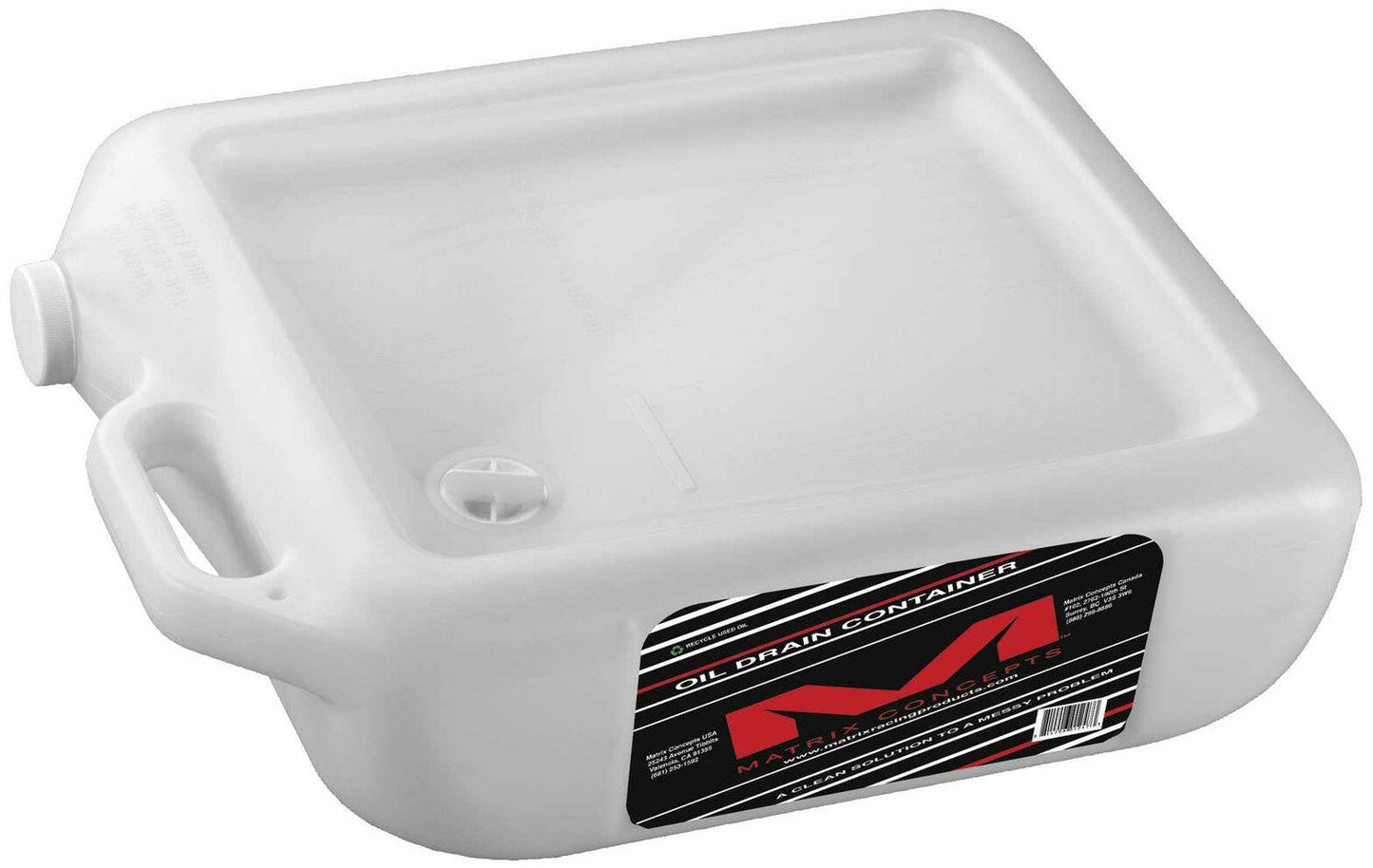 Matrix Concepts M28 Oil Drain Container Wht- 15 Qt