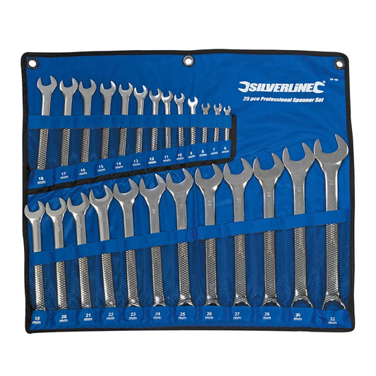 COMBINATION SPANNER SET, 25 PCS / 6mm-32mm / SILVERLINE