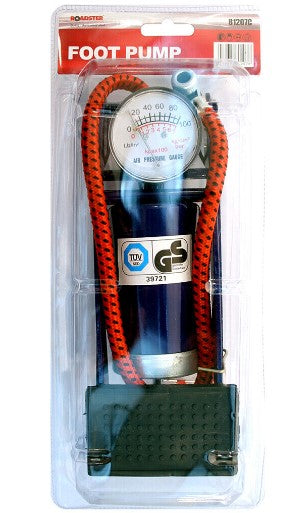 FOOT PUMP WITH GAUGE 0-100psi