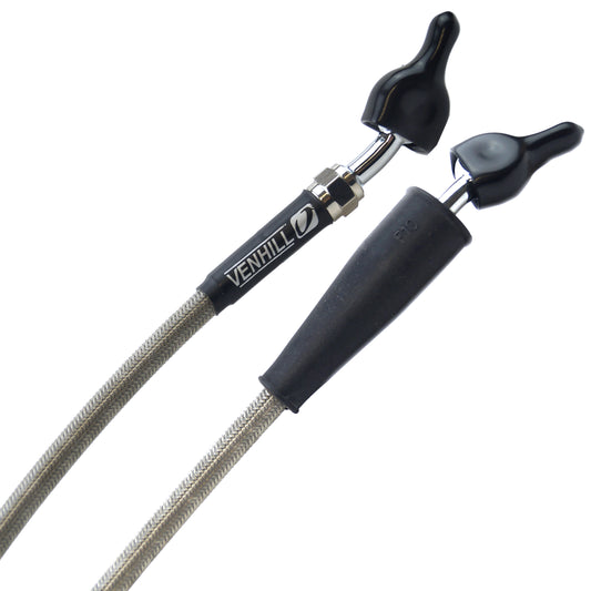 HOSE FRONT BRAKE SILVER / BLK, VENHILL Y01-1-073/P-CL