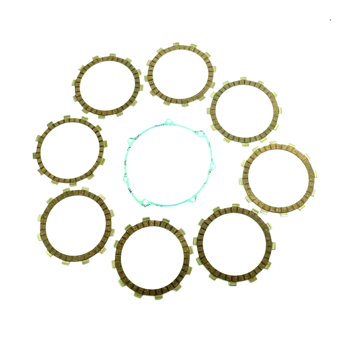 CLUTCH FRICTION PLATE SET YAMAHA WR400F 00-02, ATHENA P40230067, WITH GASKET