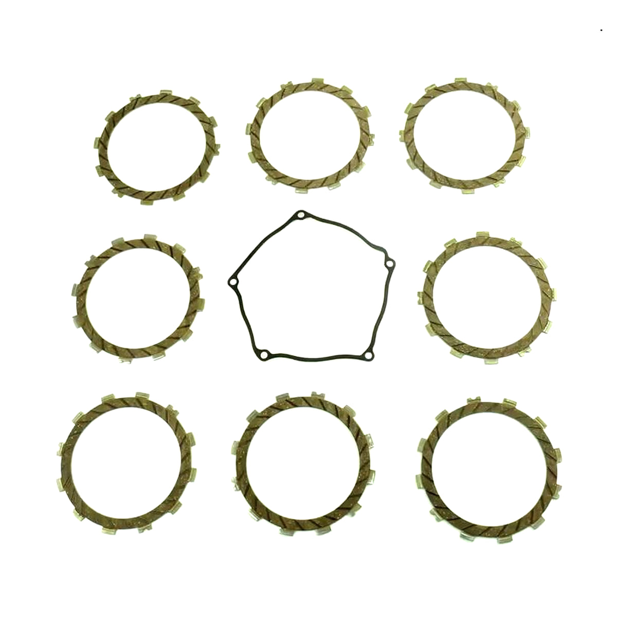 CLUTCH FRICTION PLATE SET KAWA KX250F 04-08, ATHENA P40230079, WITH GASKET