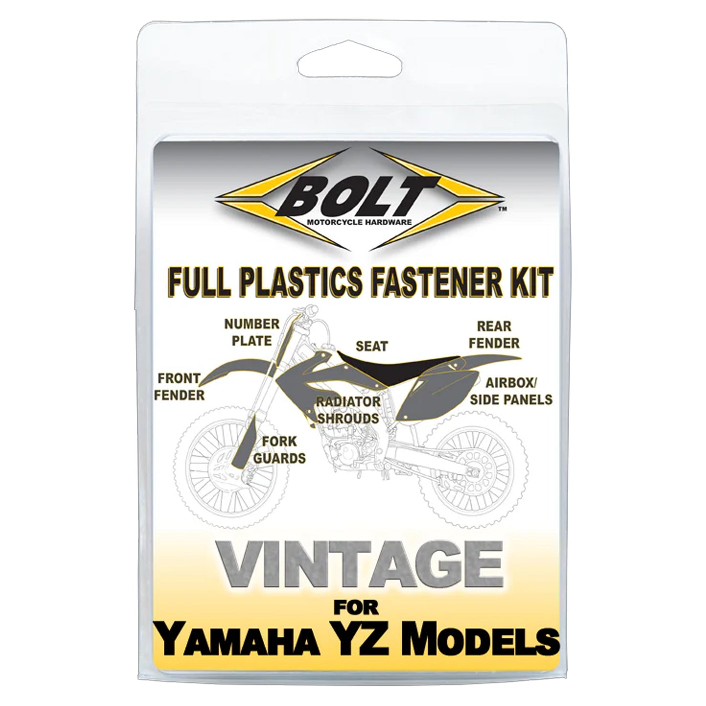 PLASTIC BOLT KIT YZ 125/250 93-95, BOLT HARDWARE YAM-9395103