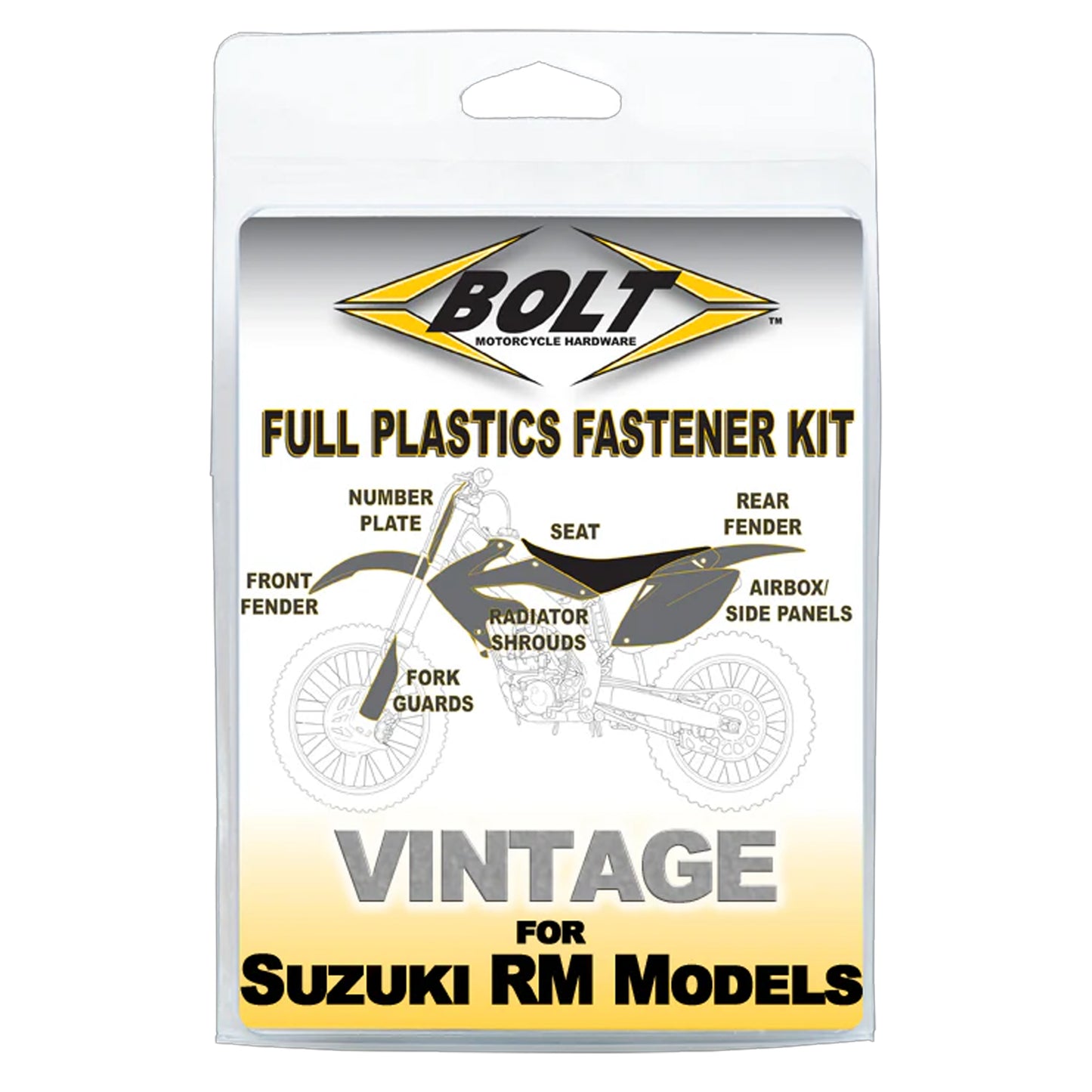 PLASTIC BOLT KIT RM 125/250 87-88, BOLT HARDWARE SUZ-8788101