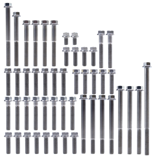 ENGINE BOLT KIT CR 500 R 86-01, KIT SIZE 49 BOLTS !!! MADE TO ORDER !!! TITANIUM BOLT KIT