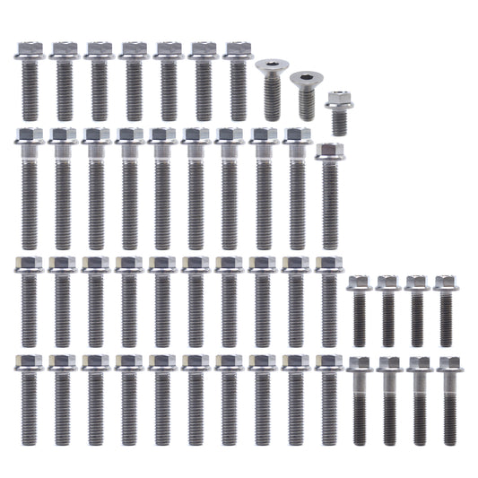 ENGINE BOLT KIT KX 65/80/85/100, KIT SIZE 48 BOLTS !!! MADE TO ORDER !!! TITANIUM BOLT KIT