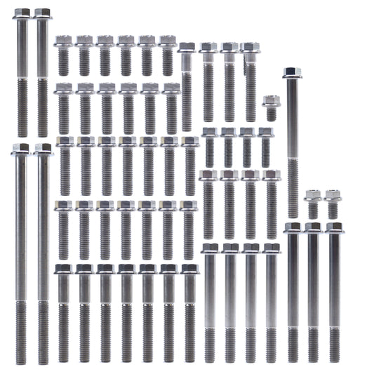 ENGINE BOLT KIT RM 125 90-97, KIT SIZE 62 BOLTS !!! MADE TO ORDER !!! TITANIUM BOLT KIT