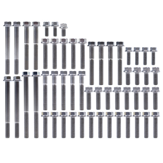 ENGINE BOLT KIT RM 125 98-07, KIT SIZE 54 BOLTS !!! MADE TO ORDER !!! TITANIUM BOLT KIT