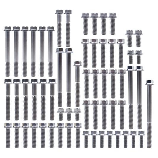 ENGINE BOLT KIT YZ 125 94-20, KIT SIZE 63 BOLTS !!! MADE TO ORDER !!! TITANIUM BOLT KIT
