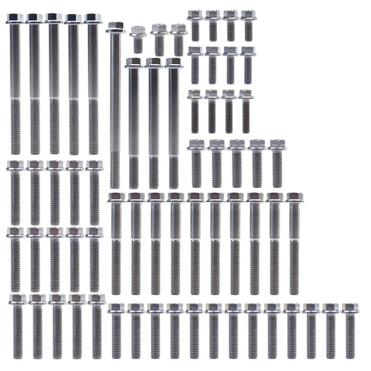 ENGINE BOLT KIT YZ 250 90-20 16-19, KIT SIZE 68 BOLTS !!! MADE TO ORDER !!! TITANIUM BOLT KIT