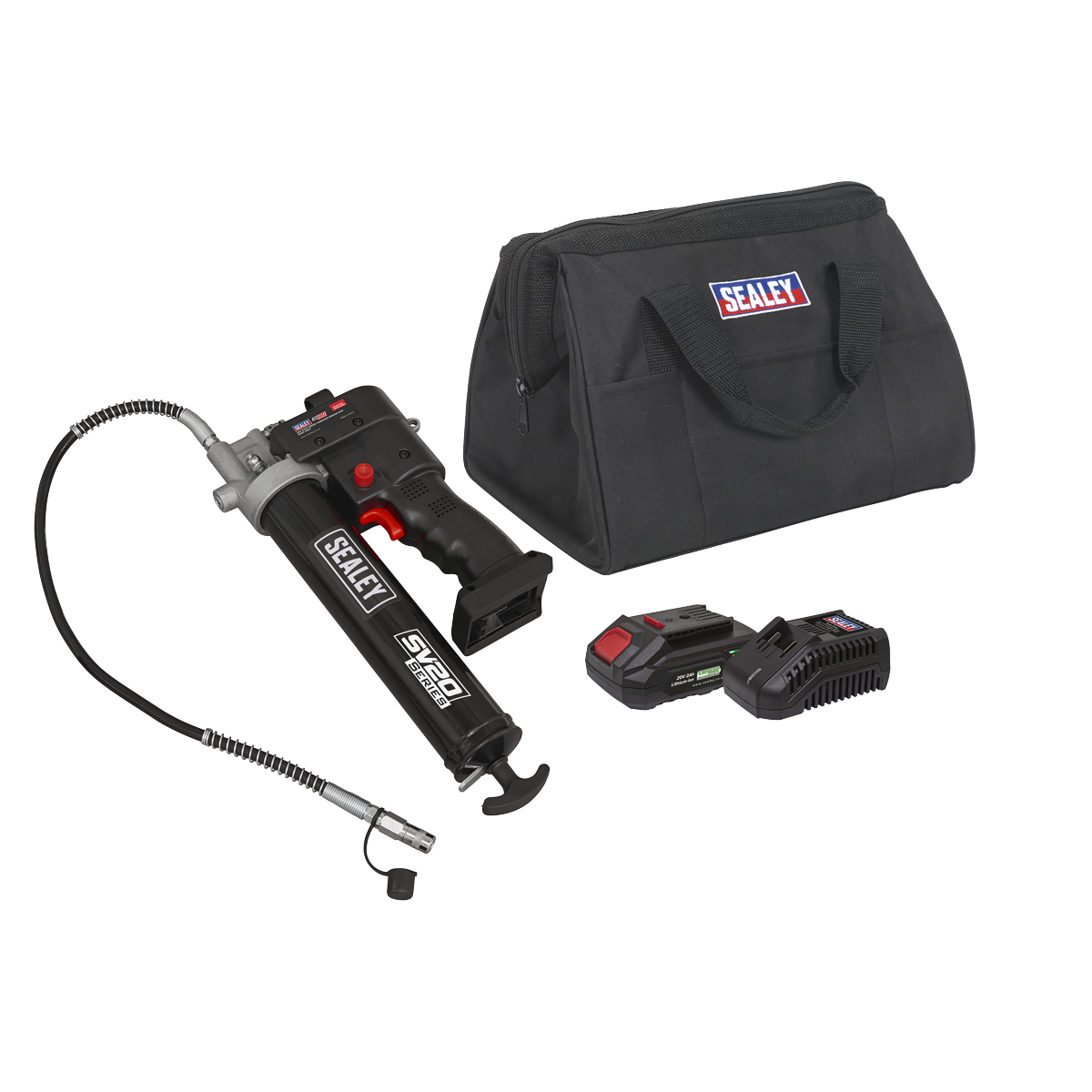 20V GREASE GUN KIT, LITHIUM BATTERY