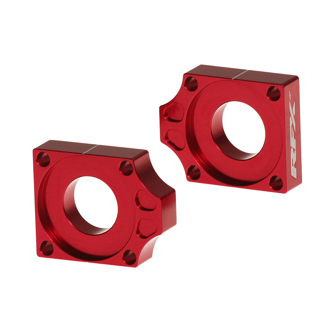 RFX Pro 2 Rear Axle Adjuster Blocks (Red) Gas Gas EC250/250F/350F 21-23 KTM EXC/EXCF 05-23