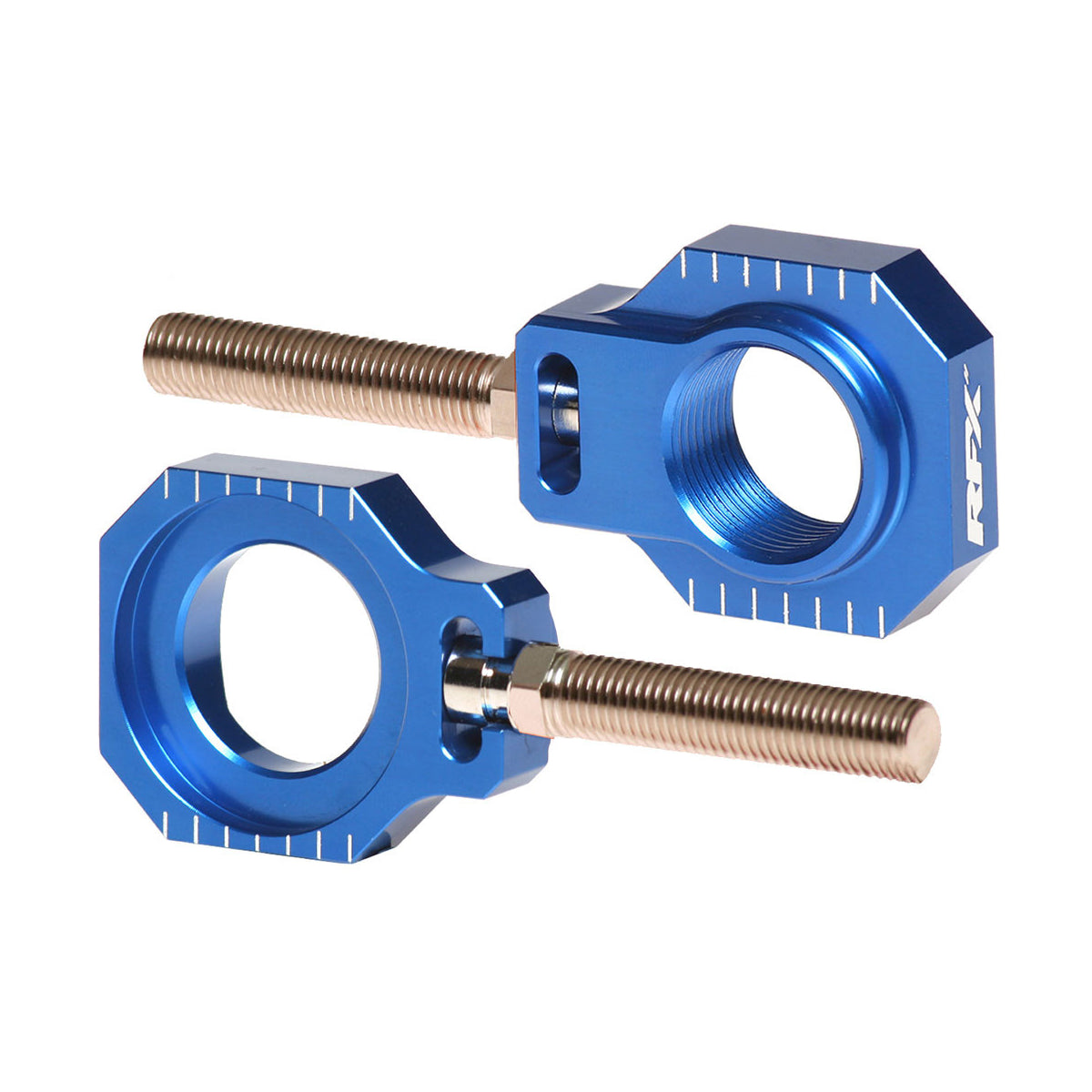 RFX Pro 2 Rear Axle Adjuster Blocks (Blue) Husqvarna TC125/250 FC250/350/450 16-22