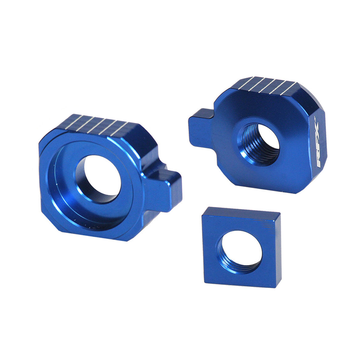 RFX Pro 2 Rear Axle Adjuster Blocks (Blue) Husqvarna TC85 15-24