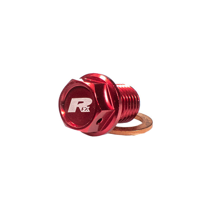 RFX Magnetic Drain Bolt (Red) [M12x15mm x 1.25] Honda CR85 03-07 CR125/250 02-07 Yamaha YZ250 97-24