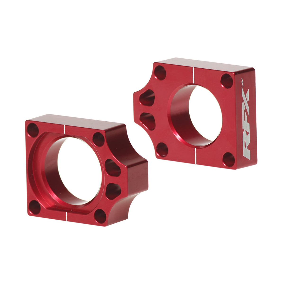 RFX Pro Rear Axle Adjuster Blocks (Red) Beta 2T RR125-300 13-24 4T RR250-480 15-24