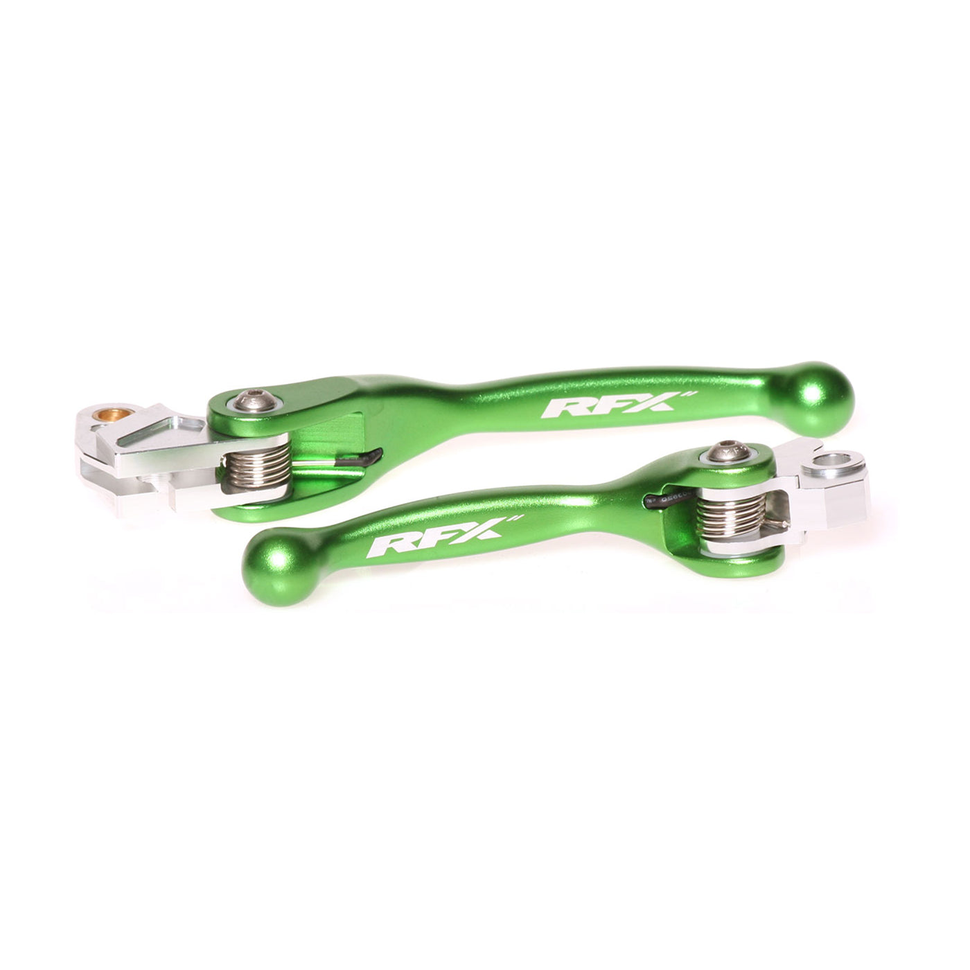 RFX Race Forged Flexible Lever Set (Green) Kaw KX65/85/100 00-24 KX125/250 00-08 RMZ250/450 07-25