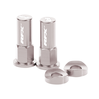RFX Pro Rim Lock Nuts and Washers (Silver) 2pcs