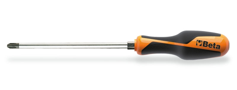 Screwdriver for Cross Head Phillips Screws with Hexagon Bolsters PH2 6mm 150mm Length - BetaGRIP 1262E 6X150