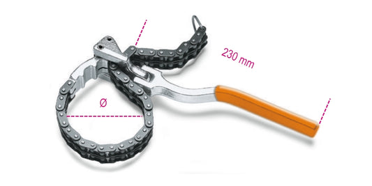 Oil-Filter Wrench with Double Chain 60mm-160mm - Beta Tools 1488L