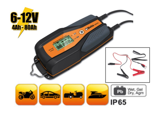 Electronic Car/Motorcycle Battery Charger 6V/12V 1A - 8A 4Ah - 160Ah - Beta Tools 1498/4A