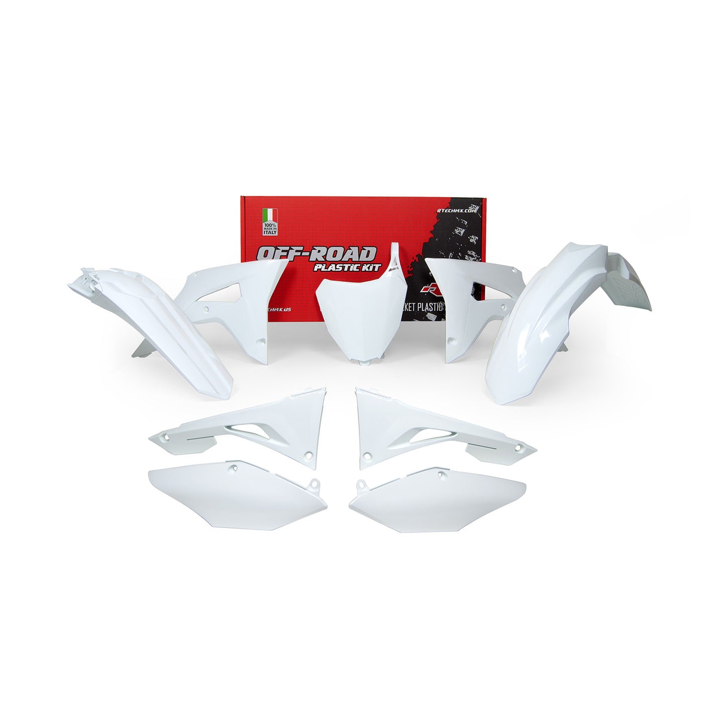 Racetech Plastic Kit CRF450 17-18/CRF250 18 (6 pcs) White