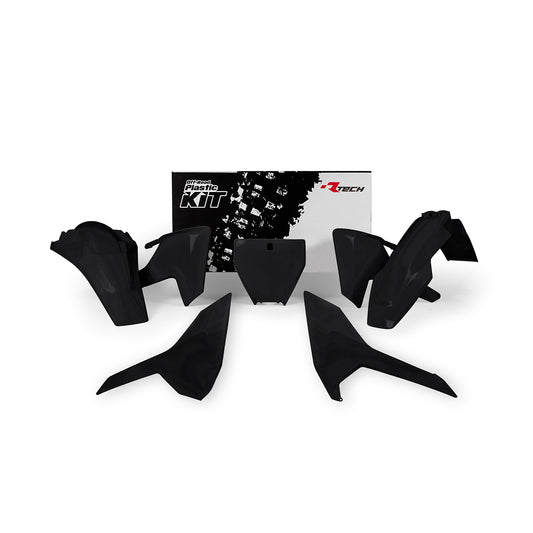 Racetech Plastic Kit TC125 16-18/TC250/300 17-18 (5 pcs) Black