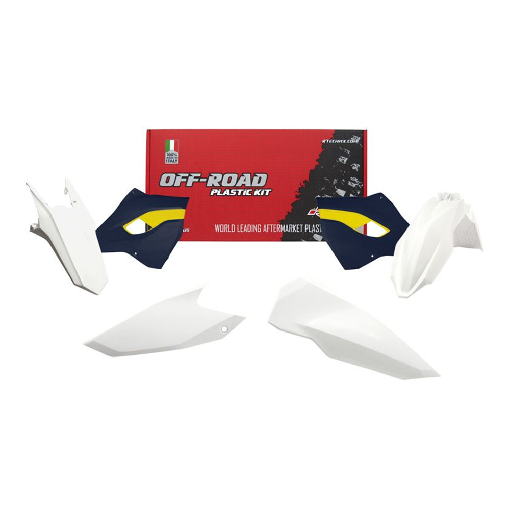 Racetech Plastic Kit TE-FE125/250-300-350-501 15-16 (4 pcs) OEM 16 / White / Husqvarna Blue