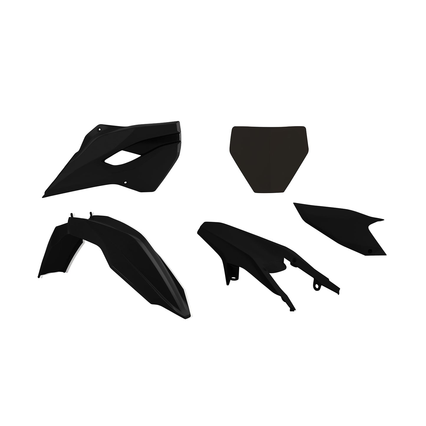Racetech Plastic Kit TC125 14-15/TC250 14-16 (5 pcs) Black