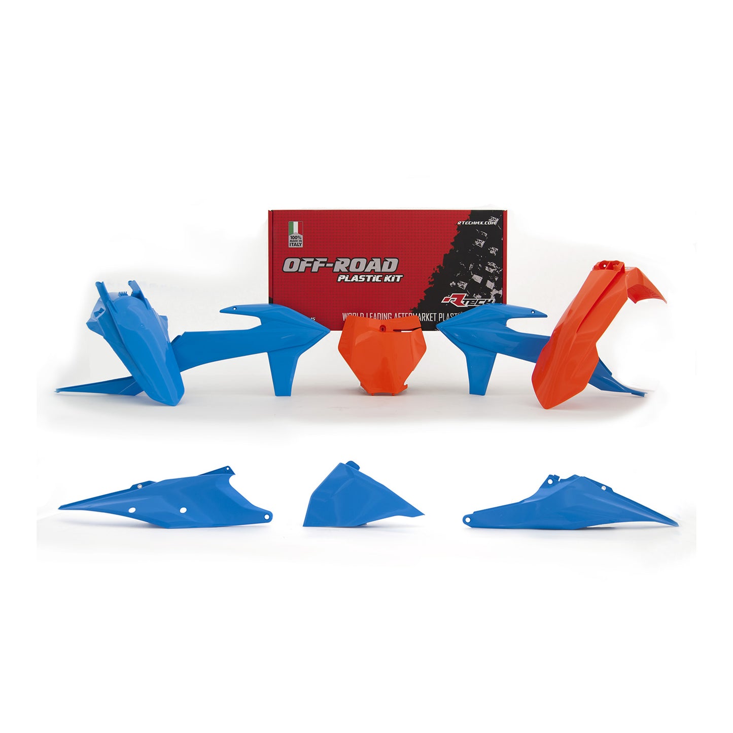 Racetech Plastic Kit SX125/150/250 19-22 (6 pcs) Orange / Vintage Light Blue