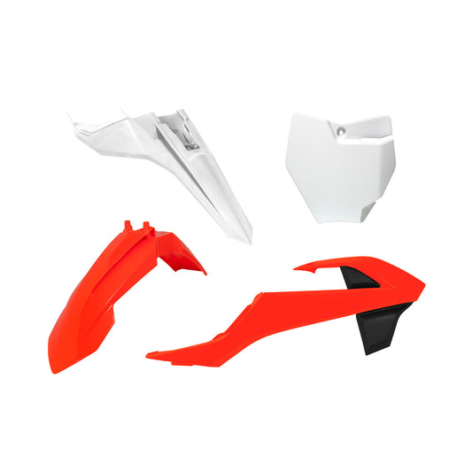 Racetech Plastic Kit SX65 16-23 (4 pcs) OEM 16-18 / KTM Orange / White