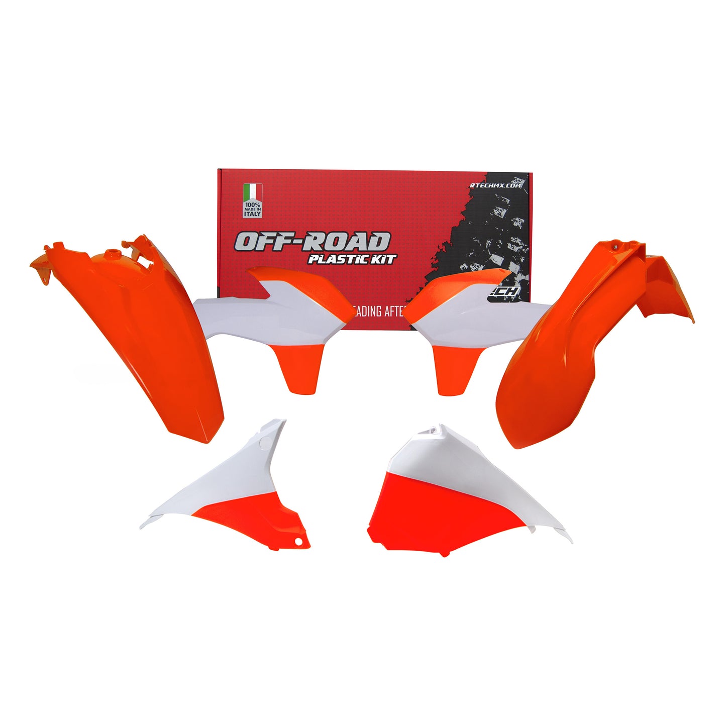 Racetech Plastic Kit EXC/EXCF125/200/250/500 14-16 (5 pcs) Neon Orange