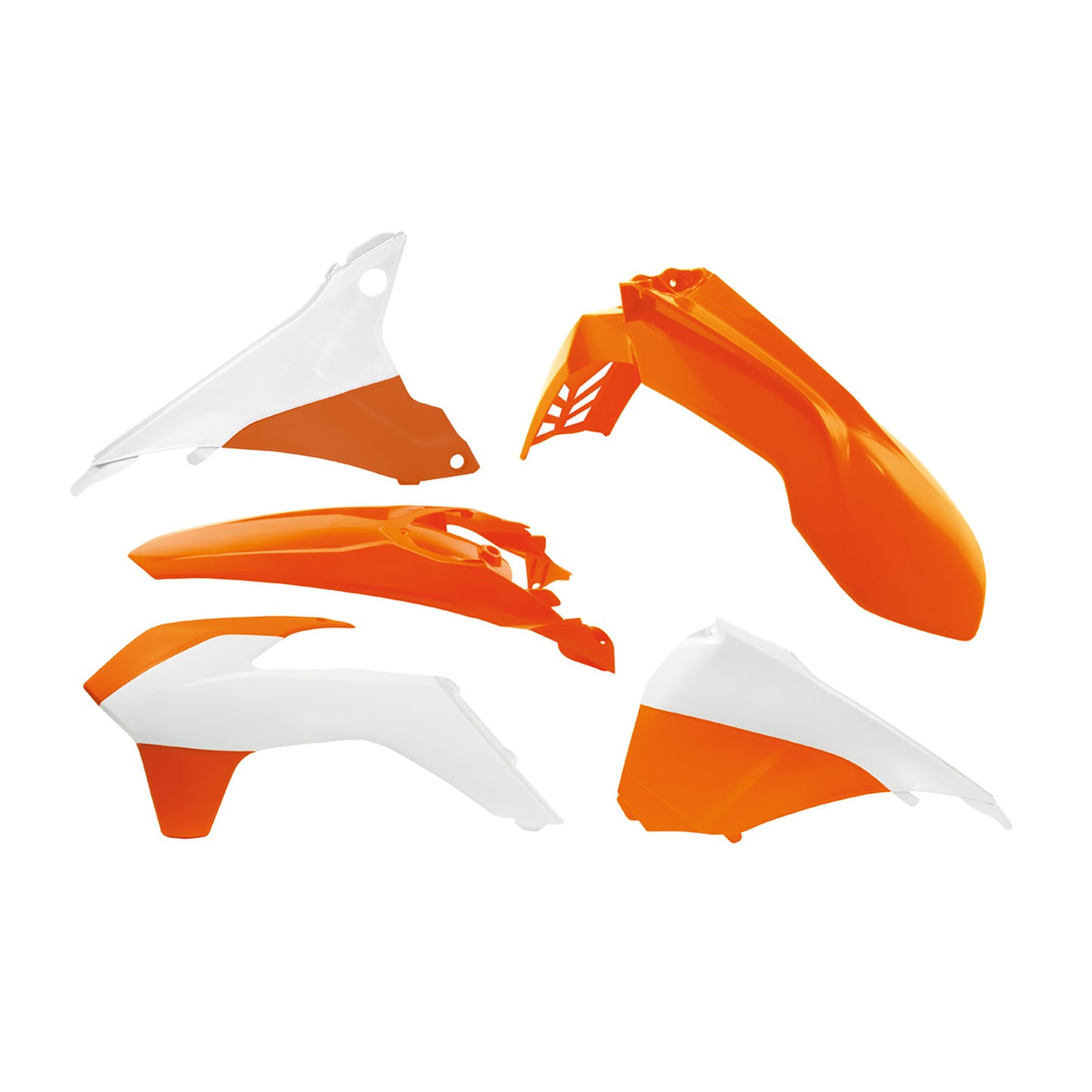 Racetech Plastic Kit EXC/EXCF125/200/250/500 14-16 (5 pcs) OEM 15 / KTM Orange